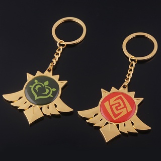 Anime Genshin Impact Zhongli Diluc Venti Paimon Keychain Keyring Base Acrylic Stands Keyring Gift
