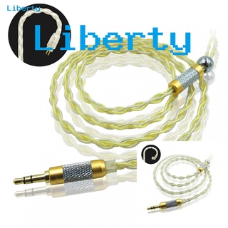 liberty1.br jcally - cable de auriculares trenzado chapado en oro con pin b/c/mmcx