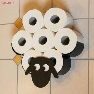 Ovejas papel higiénico Holde rollo de inodoro titular de ovejas soporte de pared de Metal negro papel higiénico Wc almacenamiento de pañuelos