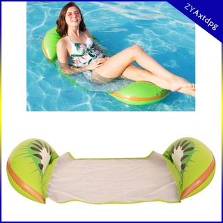 hamaca flotante de piscina, tumbona de hamaca de agua, cómoda inflable flotante piscinas salón cama, para adultos