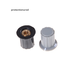 prmx 5pcs agarre acanalado 4 mm eje dividido potenciómetro control pomos rojo (2)