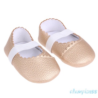 Zapato de baile de bebé caliente antideslizante Oxford parte inferior PU zapatilla Prewalker (oro) (11 cm) -
