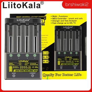 [brshiwaki2] cargador de batería inteligente de 4 ranuras para 14500 aaa aa con pantalla lcd