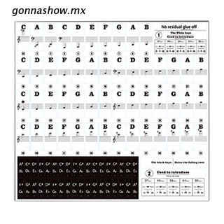 gonnashow.mx - pegatina de piano transparente para teclado de piano