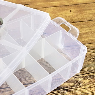 brroa desmontable 3 capas de plástico transparente contenedor caja de almacenamiento organizador caso portátil (3)