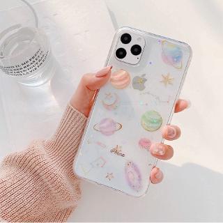 Funda Para Samsung Galaxy A73 A53 A33 A13 A52s A22 M12 A72 A52s A32 A12 20 Ultra Plus S20 + A71 A51 A70 A50s A40 A30s A20s A10s Glitter Bling Stars Clear Planet Case