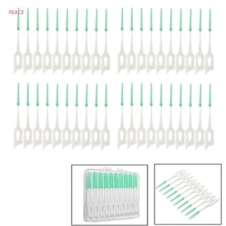 PEACE New 40Pcs Soft Clean Between Interdental Floss Brushes Dental Oral Care Tool