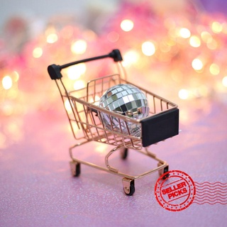 mini carrito de compras rosa/juguete/decoración para hornear pasteles l9h7