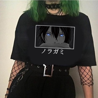 Noragami Yato Eyes Mujer Camiseta De Dibujos Animados Gráfico Manga Corta Algodón Camisa Top