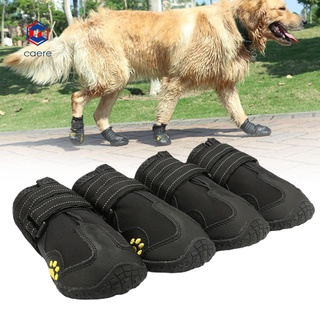 caere 4 piezas de goma al aire libre impermeable botas de perro antideslizante zapatos de cachorro suministros para mascotas