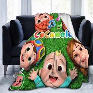 Manta impresa 3d Coco melón franela manta cama suave dibujos animados impreso colcha sofá regalo 1