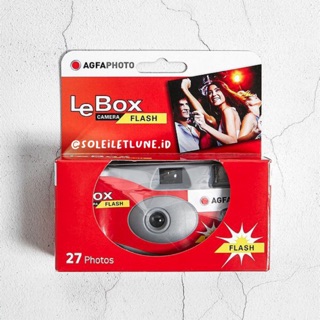 Agfaphoto LeBox - cámara desechable con Flash (ISO 400, 27 exp)