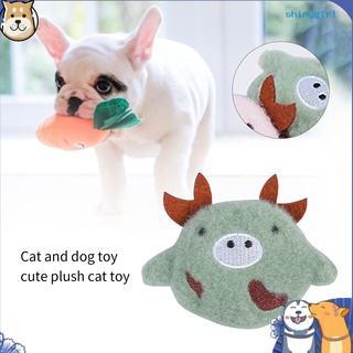 Sg--Lindo juguete de peluche interactivo de peluche de dibujos animados con Catnip para gato