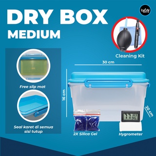 Drybox - caja seca higrómetro de cámara media de gel de sílice pluma de lente de polvo DSRL sin espejo soporte de lente