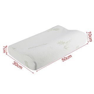 Neck Contour Memory Cotton Foam Bamboo Neck Pillow U7U0 (2)