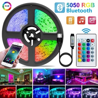 Tira de luces LED con Bluetooth, cinta de 3-20M RGB 5050/2835 SMD Luces, cinta Flexible, cinta de fondo de TV USB, diodo, luz LED de noche de Navidad para habitación