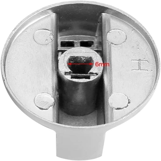 DUJIAO 4 unids/6pcs estufa de Gas pomo Universal interruptor de horno estufas de cocina perilla de Control de plata piezas de cocina de 6 mm de repuesto de Control de superficie de bloqueo (2)