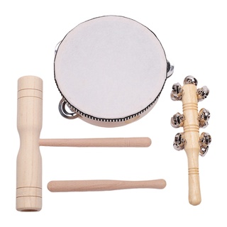 [Tiktok Hot] International Wooden Music Set Teaching Percussion Instruments Toy Birthday Gift for Children Kids