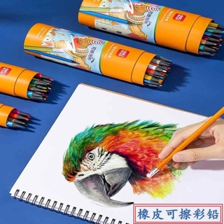 Deli lápiz borrable de 48 colores de plomo de aceite/lápiz borrable para dibujar Graffiti/lápiz de seguridad para uso de estudiantes/lápiz no tóxico