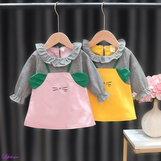 Baby Girl Dress Autumn Spring Dress Girl Cute Clothes Kids Long Sleeve Cartoon Casual Dress