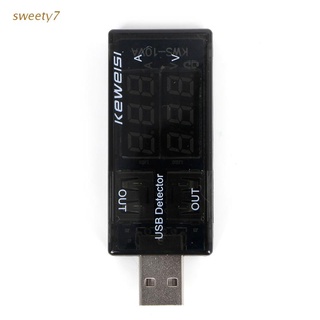 sweety7 USB Current Voltage Tester USB Voltmeter Ammeter Detector Double Row Shows New