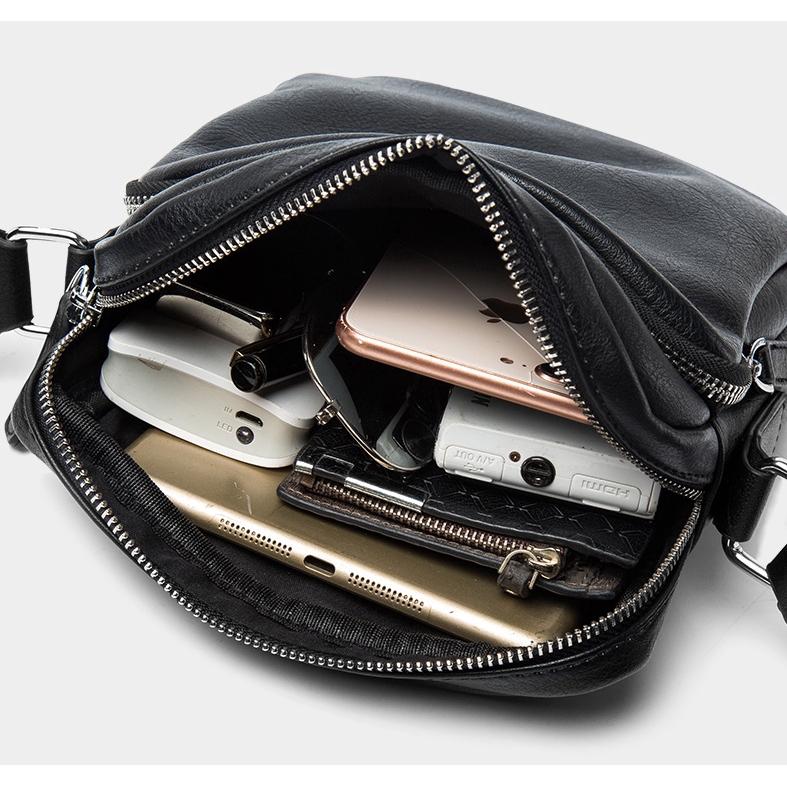 READY STOCK Calvin Klein bolsa de mensajero de negocios de cuero de gama alta CK Sling Bag impermeable (5)