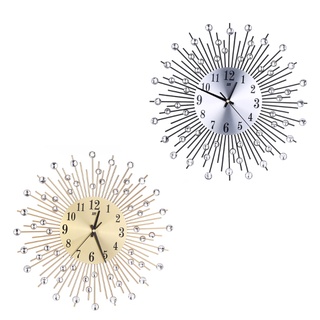 Neva* creativo diamante moderno 3D DIY reloj de pared Metal de lujo habitación hogar oficina decoración