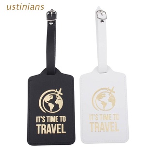 ustinians.mx es hora de viajar de cuero de la pu etiquetas de equipaje de protección de privacidad bolsa de viaje etiquetas maleta etiqueta para mujeres hombres