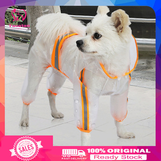 {CA} chubasquero con capucha transparente para cachorro/gato/perro impermeable de cuatro patas/suministros para mascotas