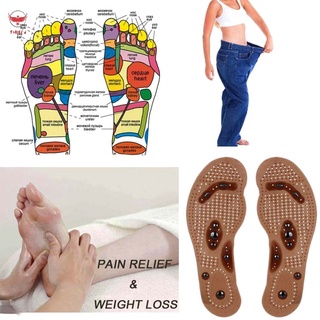 TMNFJ 1 par de plantillas para el cuidado de los pies/acupresión/adelgazante/almohadilla magnética para zapatos de masaje (6)