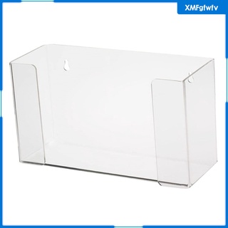 [xmfgfwfv] estante de guante flotante de pared transparente acrílico y caja de guantes dispensador titular 9.5x3.35x5.7 paquete de 1