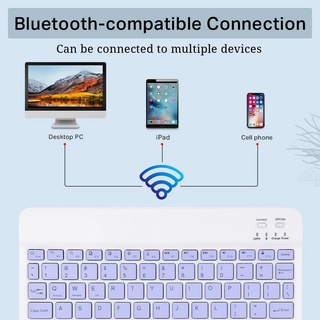 Bluetooth Teclado Delgado Portátil Mini Inalámbrico Para Tablet iPad IOS Android iphone