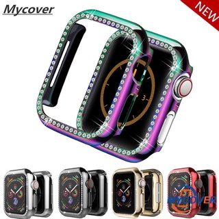 Bling Watch caso para Apple Watch 44mm 40mm 42mm 38mm iWatch Series SE 6 5 4 3 2 1 cubierta diamante Protector parachoques PC Shell