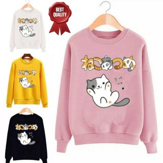 Jojo 013 baratos mujeres suéteres feliz gato 013/camisas de manga larga para adolescentes niños de 9-14 años de edad