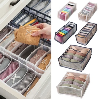 Caja de almacenamiento de ropa interior con compartimentos calcetines sujetador calzoncillos organizador cajones divisor caja