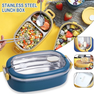 Single Layer Bento Box with Partition Portable Microwaveable Lunch Box for Students and Office Workers