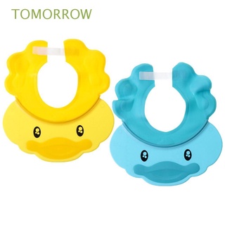 TOMORROW 2Pcs Adjustable Baby Shower Cap Multi-Purpose Protect Eyes Ears Bath Visor Hat Waterproof Silicone Shampoo Toddler Hair Wash Shield