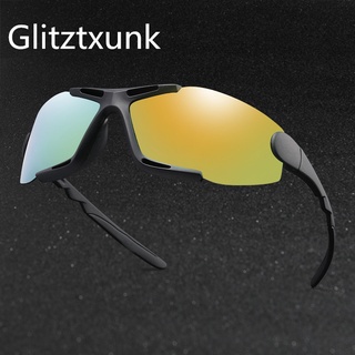 glitztxunk gafas de sol polarizadas de los hombres de conducción gafas cuadradas para macho sin marco gafas de sol anti-revestido de reflexión gafas de rayos uv