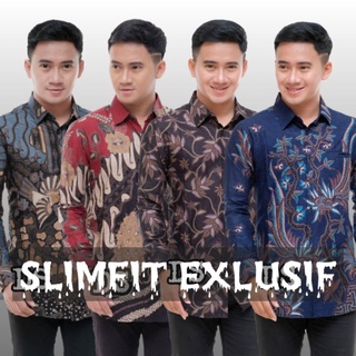 Batik hombres manga larga BATIK SLIMFIT MEGA MENDUNG código 002 tamaño M L XL XXL Regular