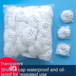 100pcs tira de gorro de ducha desechable de plástico impermeable más gorro de ducha espesado