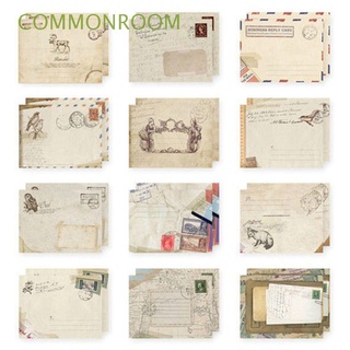 COMMONROOM 12 piezas / lote Sobre de papel Kraft Regalo Sobre de billetera Sobre Estilo europeo Por carta Mini Suministros escolares Para tarjeta Papelería Vintage