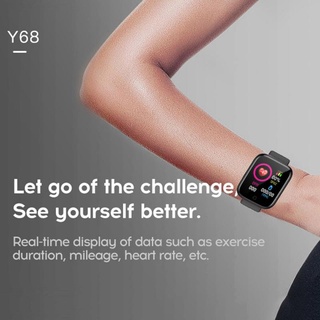 Reloj inteligente Y68 D20 pantalla táctil carga inalámbrica ejercicio inteligente frecuencia cardíaca monitoreo de salud pulsera impermeable Reloj (7)