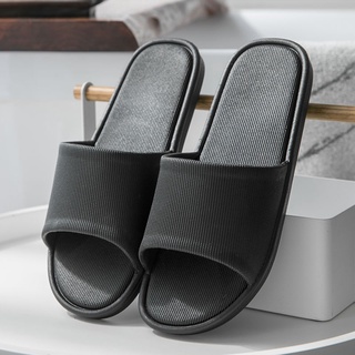 Inicio zapatillas de interior de los hombres de desgaste exterior de suela suave baño baño antideslizante zapatos negro verano de los hombres zapatos de casa para los hombres (3)