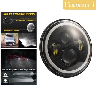 [FLAMEER1] Faros delanteros redondos de 7 pulgadas, 200 w ámbar, luces de señal de giro para Jeep Wrangler Angel Eye