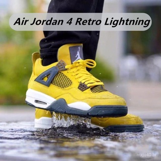 Novo Tênis Esportivo Masculino Com Cadarço Nike Air Jordan 4 Retrô Com Iluminação 37 Cores