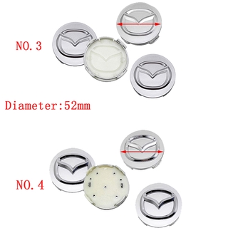 4 unids/set emblema de coche rueda hub cubierta central tapas para mazda 3 5 6 323 626 cx30 auto insignia neumático cubo tapas accesorios (3)