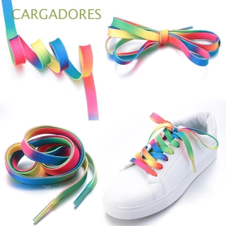 CARGADORES Fashion Printed Shoelace Shoes Accessories Flat Long shoestring Multi Color Canvas Shoes Flat Shoe Hot Decoration Pattern