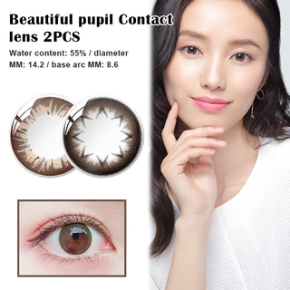 2 pzs lentes de contacto de colores/lentes de contacto cosméticos a la moda