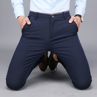 Garantía de calidad pantalones de hombre elástico Casual delgado (4)