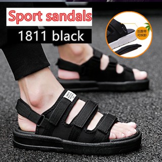listo stock!casual sandalia de playa verano selipar mujeres hombres sandalias zapatilla coreana moda velcro deporte sandalias